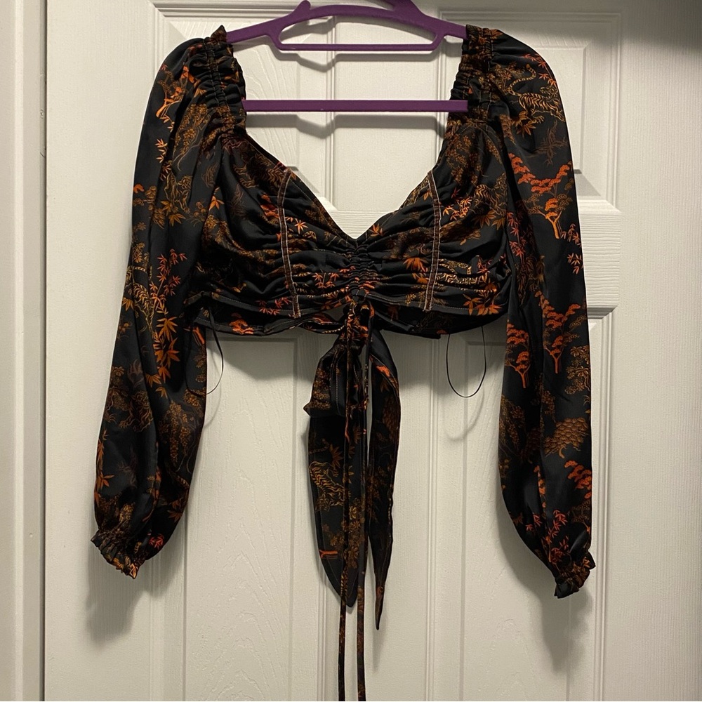 Urban Outfitters Satin Tie Front Crop Top – XS - Item 0072